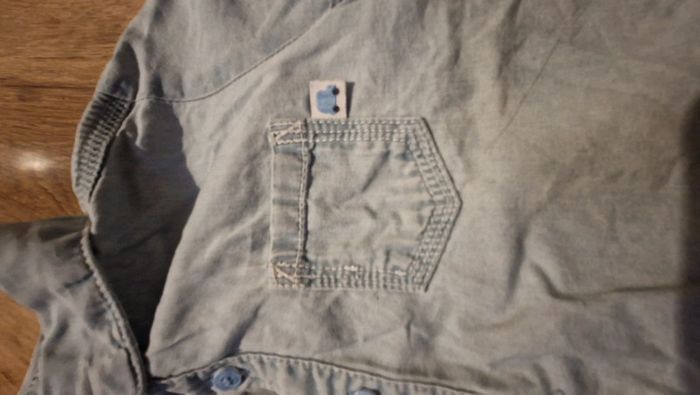 Chemisette manche courte jean garcon - photo numéro 3