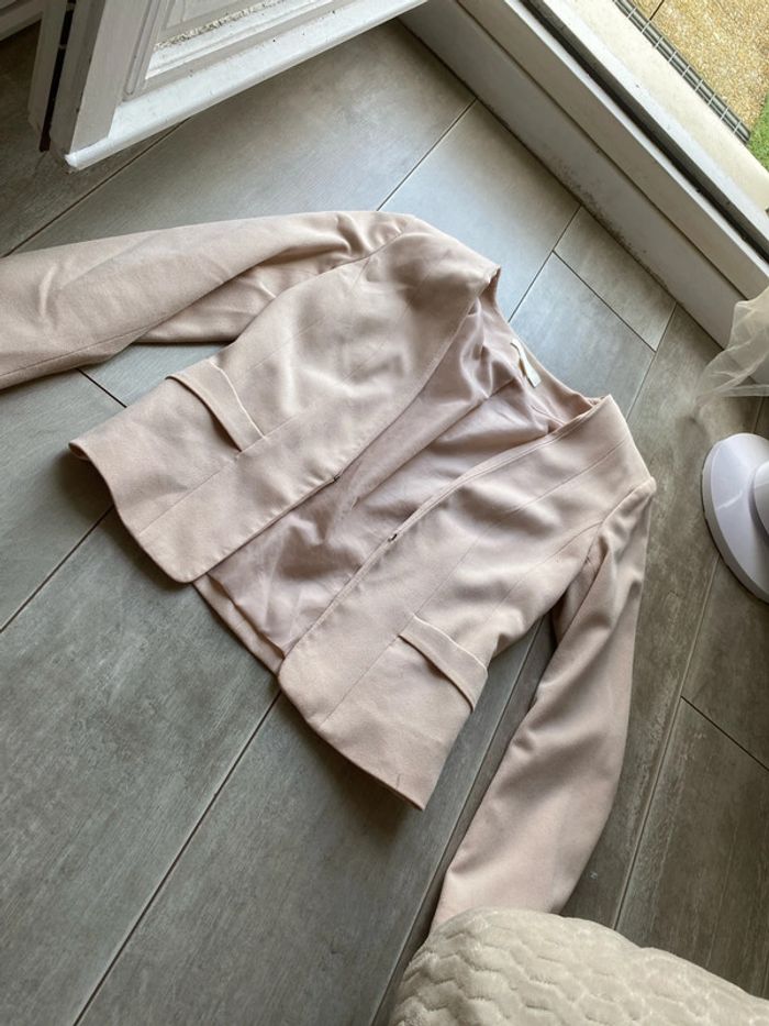 Veste blazer hm 34 rose pale