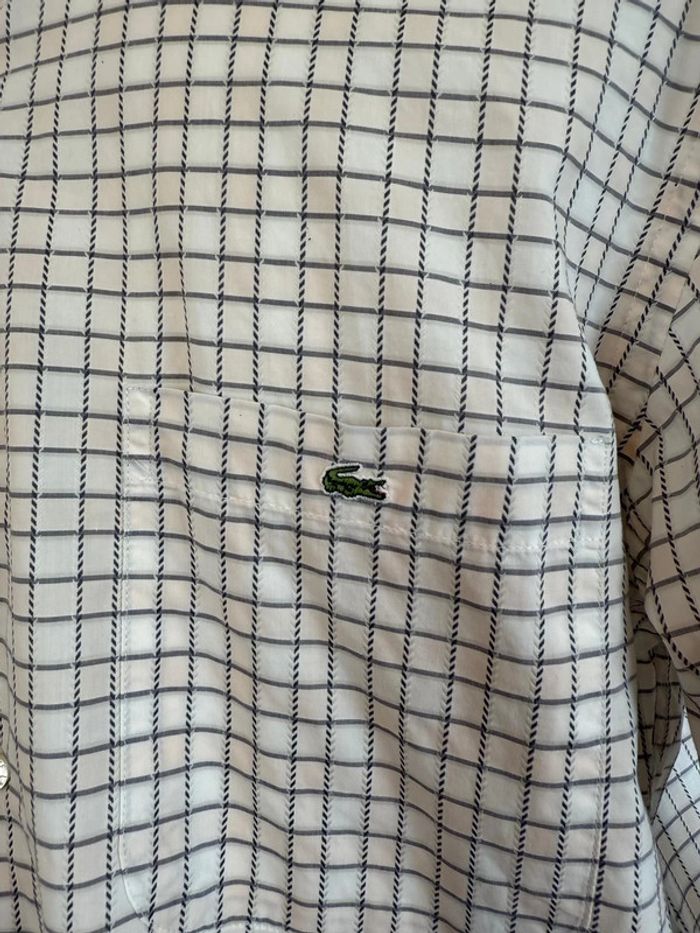 Magnifique chemise Lacoste Devanley homme carreaux taille 41 soit M-L - photo numéro 3