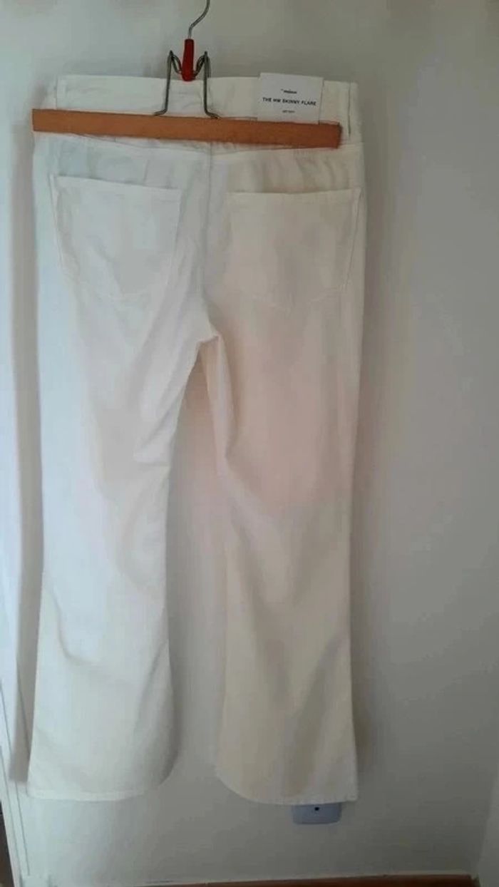 Jean blanc pattes d'éléphant Taille 34 - photo numéro 3