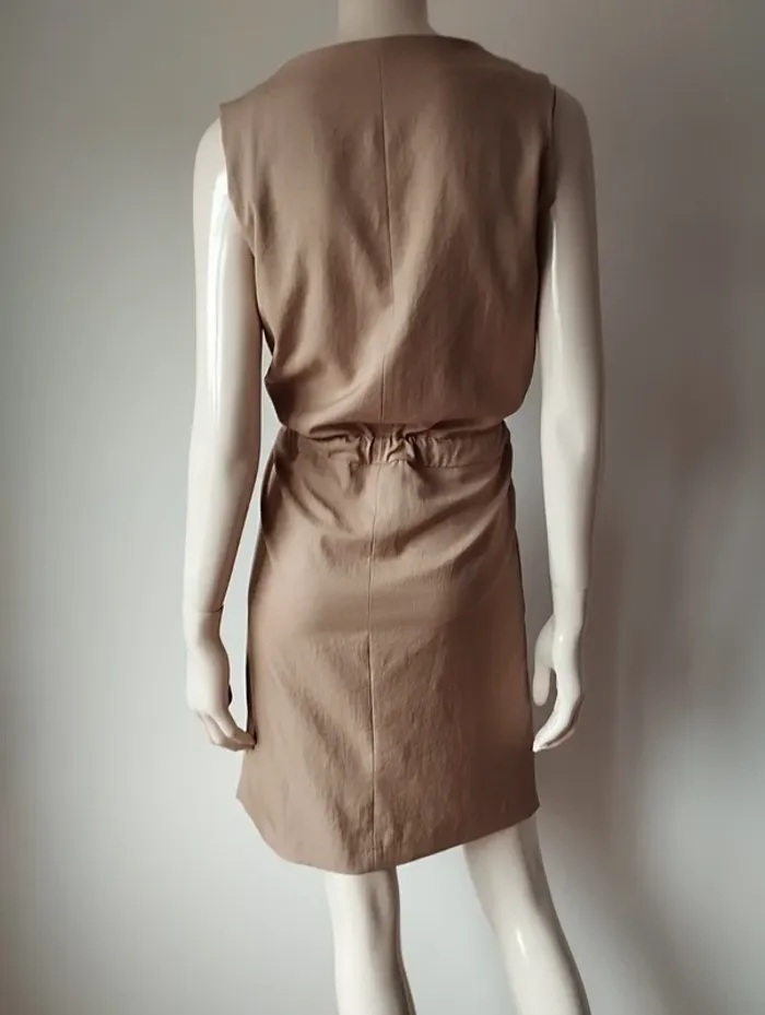 Robe marron clair cache coeur avec poches Lola - photo numéro 5