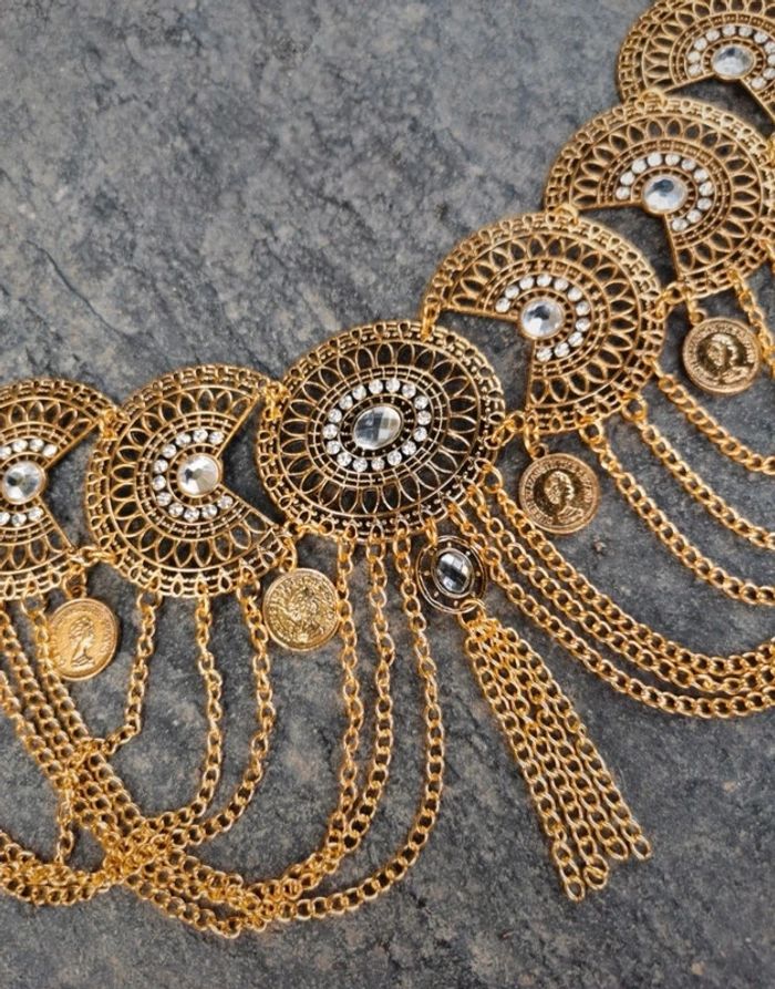 A36 ceinture chaîne de corps doré or tendance réglable - photo numéro 2