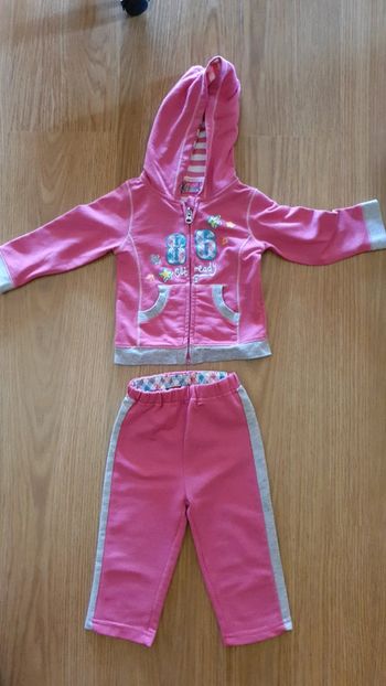 ensemble 2 pièces sport rose fille knot so bas 12 mois