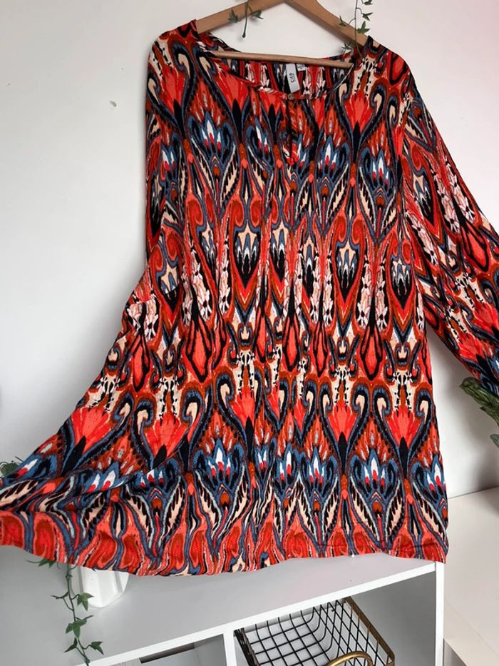 Blouse manches longues popeline imprimée - photo numéro 5