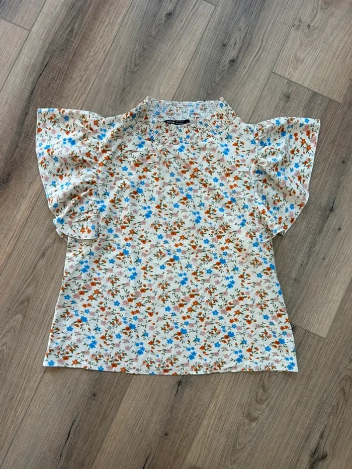T-shirt femme top été femme fleuri taille 38 taille M