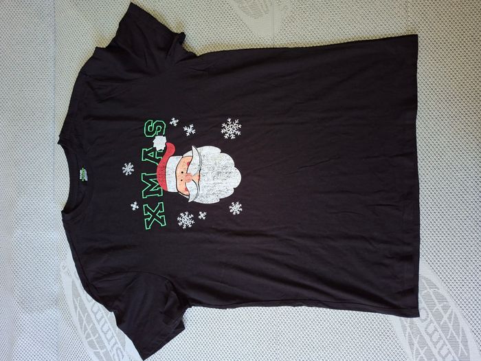 T-shirt noir imprimé XMAS Taille L - photo numéro 2