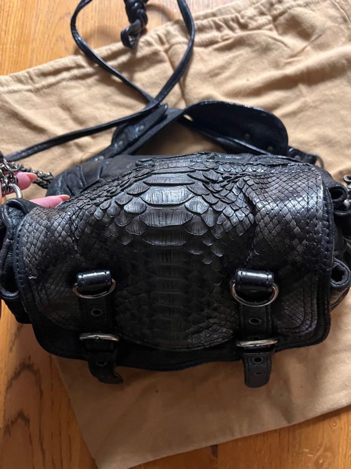 Sac Abaco cuir et python - photo numéro 5
