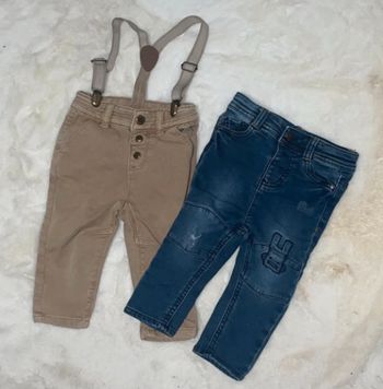 Lot 2 pantalons 12 mois