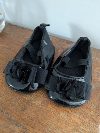 Ballerines vernies noires 3-6 mois