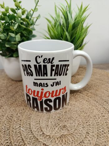 Mug humour j ai toujours raison