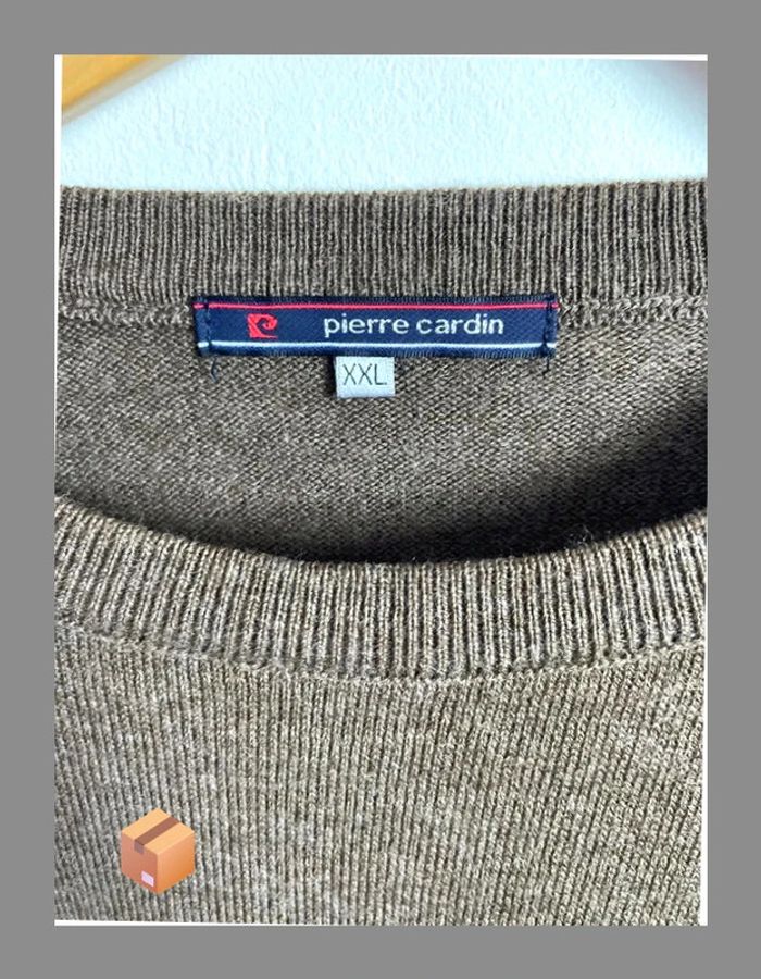 Pull Pierre Cardin – Taille XXL – Marron – Laine & acrylique - photo numéro 3