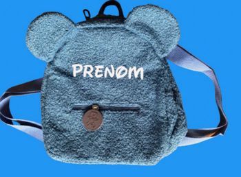Sac a dos personnalisé pour  enfant ourson beige
