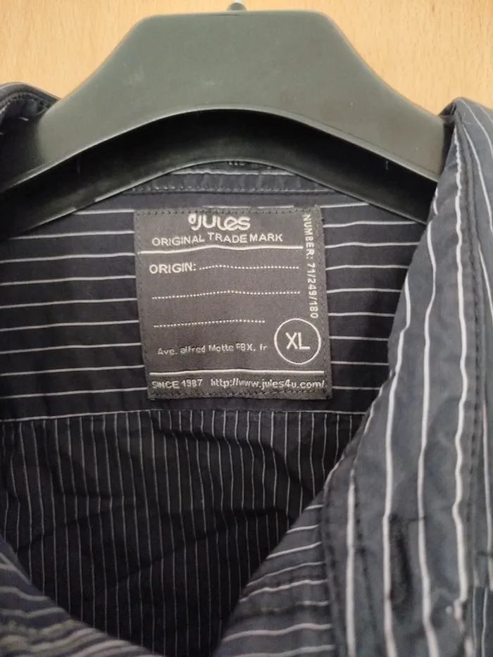 Chemise homme longues manches Taille XL Jules - photo numéro 2