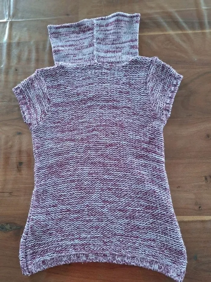 Robe pull violet et blanc Charlie et Prune 4 ans - photo numéro 3