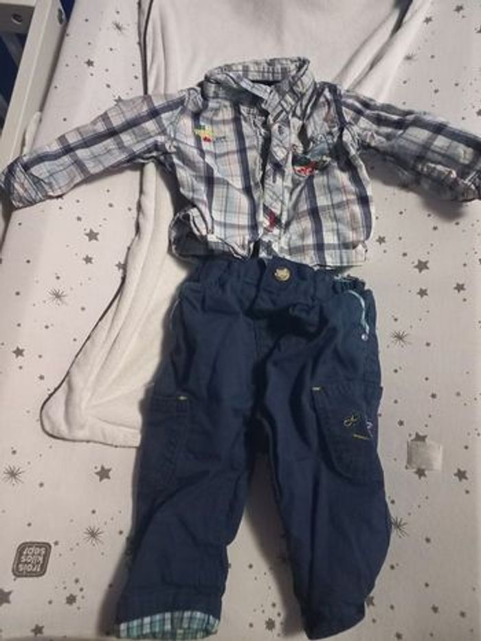 Ensemble chemise pantalon sergent major 6 mois