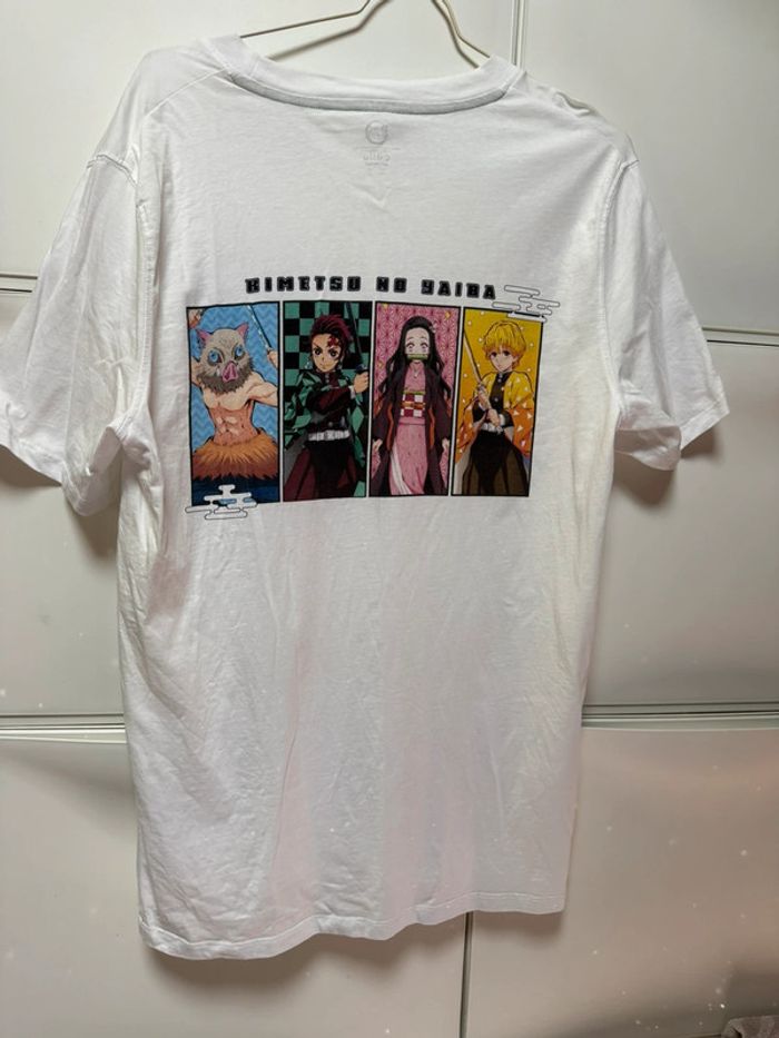 T-shirt blanc celio collection démon slayer taille l - photo numéro 4
