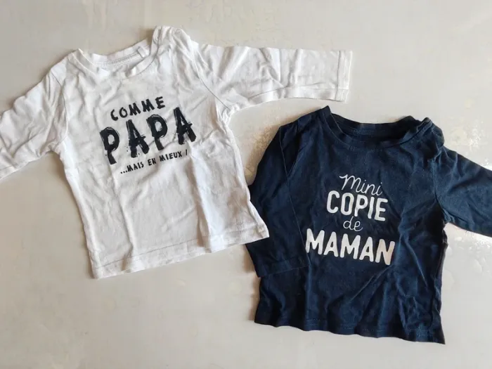 Lot maillots manches longue 9 mois