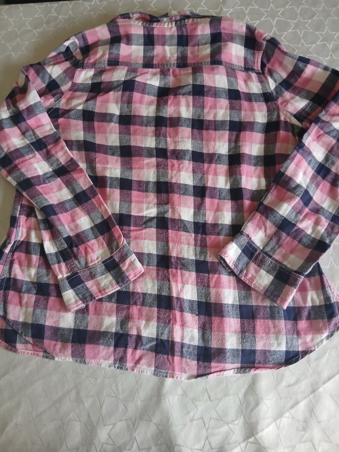 Blouse manches longues a carreaux rose XL - photo numéro 4