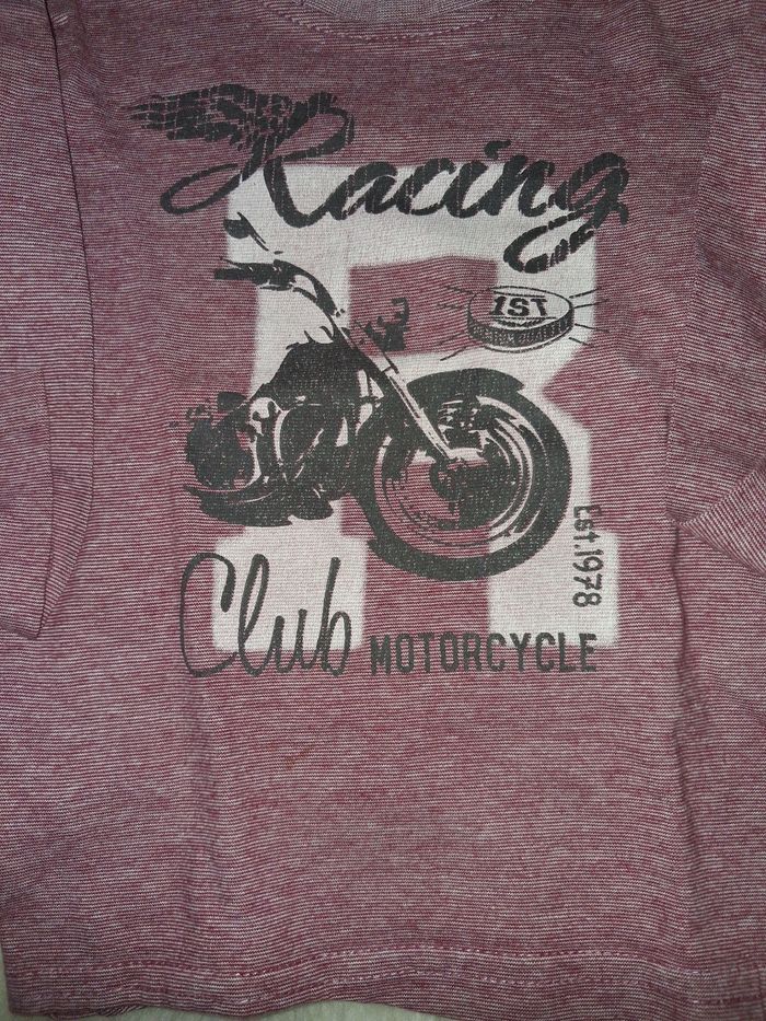 T-shirt garçon bordeaux 3 ans - photo numéro 2