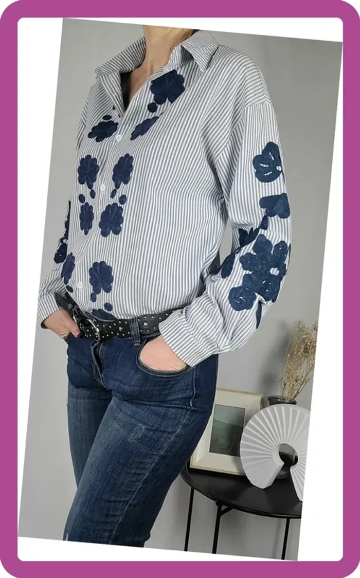 Chemise brodée, NEUVE avec étiquette - photo numéro 5