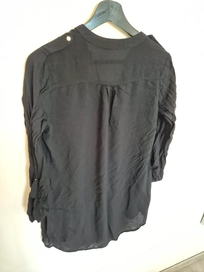 blouse noire boutonnée atmosphère taille 40 - photo numéro 5