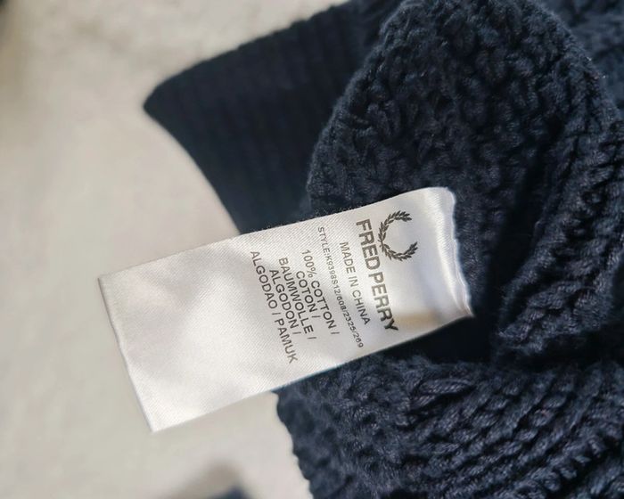 Magnifique pull torsadé Fred Perry taille M - photo numéro 5