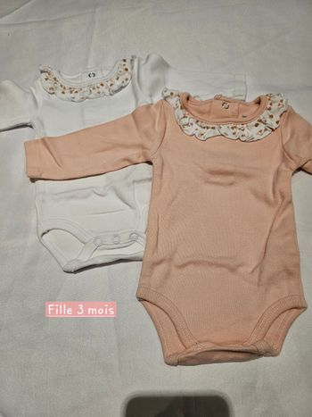 Lot de 2 bodies ML 3 mois