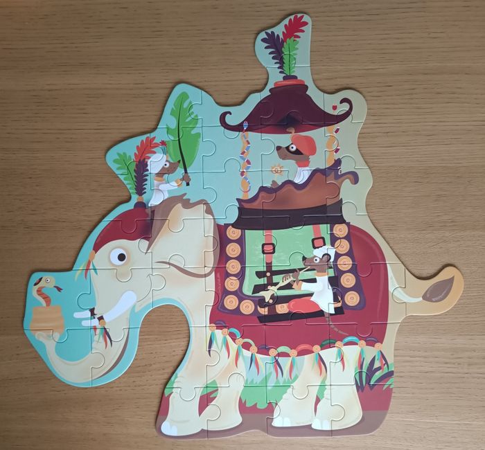 Puzzle contour Scratch "Un éléphant en Extrême Orient" 3 ans + - photo numéro 4