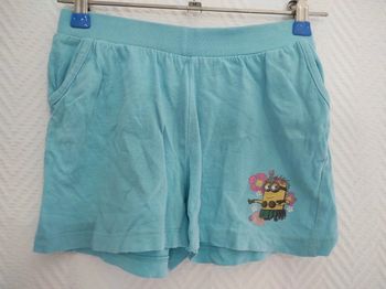 Short bleu minions 8 ans
