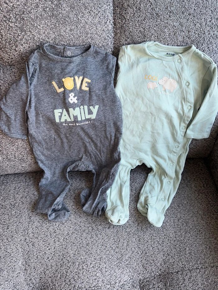 Lot de 2 pyjamas/grenouillère Kiabi - photo numéro 2