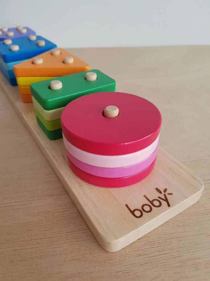 Boby puzzle encastrement bois formes et couleurs - photo numéro 11
