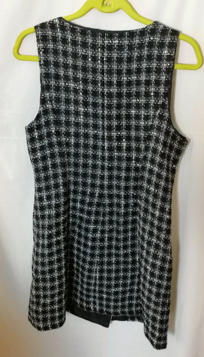 Robe carreaux noir et blanc bouton métal taille 42 Promod - photo numéro 9