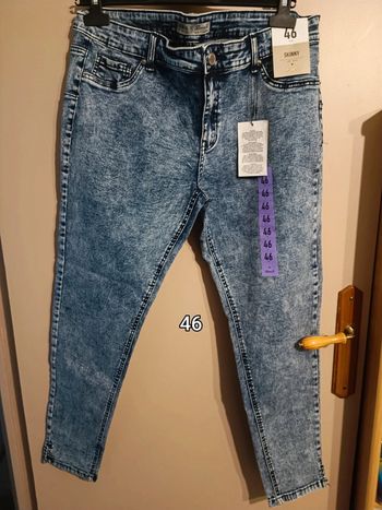 Pantalon bleu délavé neuf taille 46
