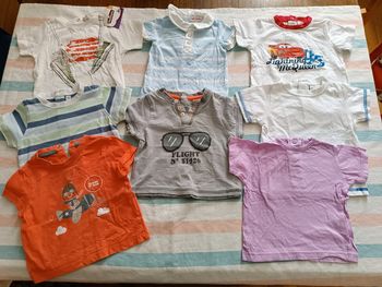 Lot 8 tee-shirts manches courtes 6 mois