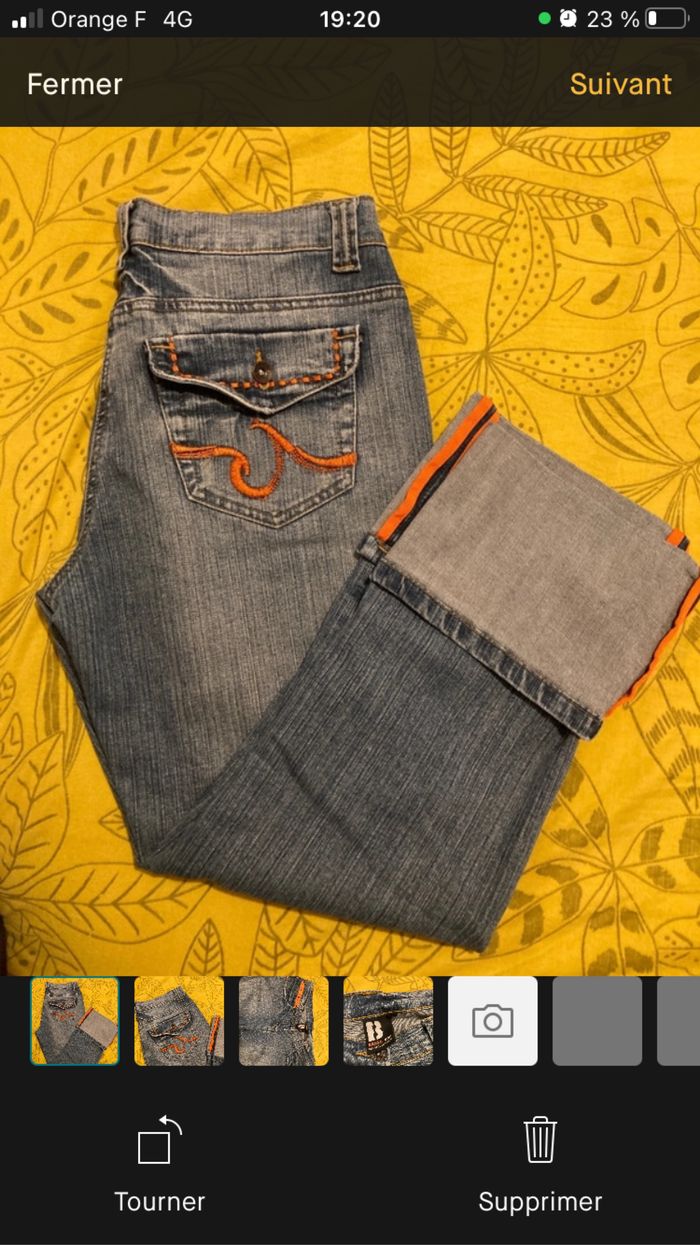 Pantacours jeans T.38