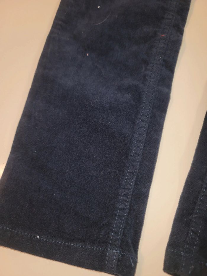 Pantalon zeeman velours bleu marine 158cm tbe - photo numéro 2