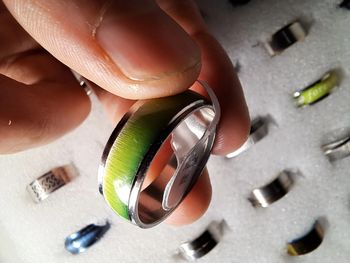 Bague acier inoxydable arc en ciel