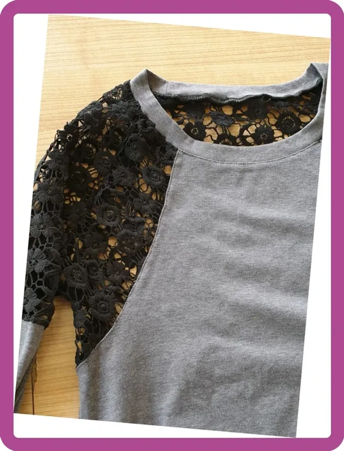 Pull léger gris anthracite M - photo numéro 2