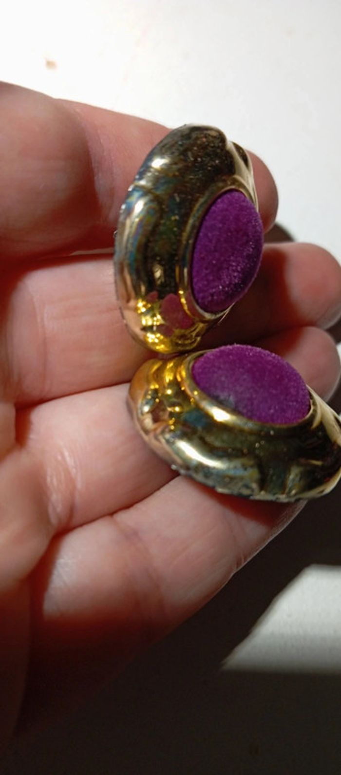 Clips d'oreilles vintage feutrine - photo numéro 4