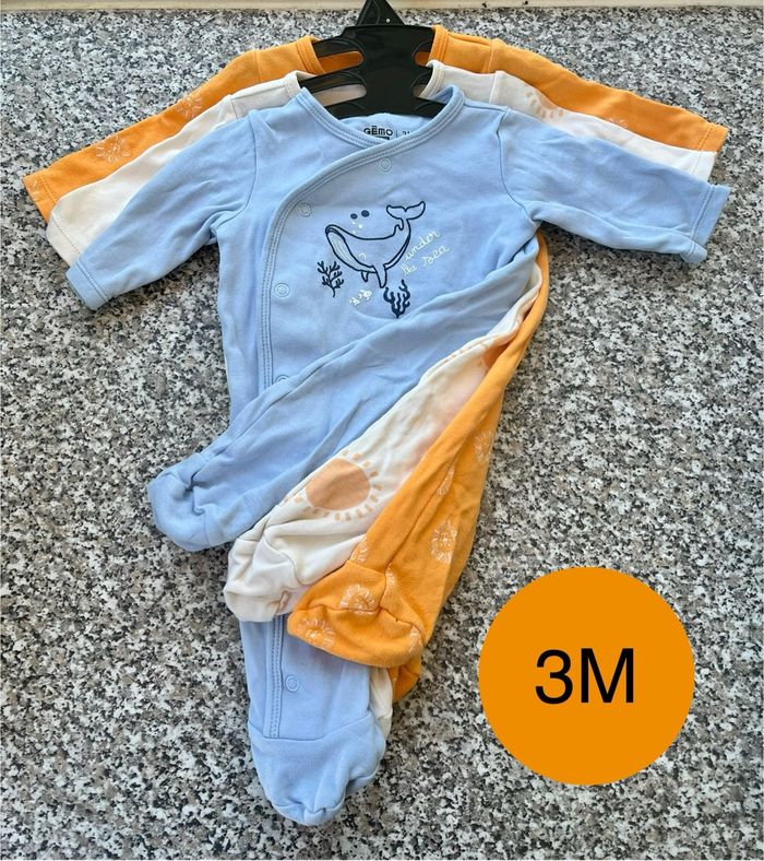3 pyjamas 3 mois