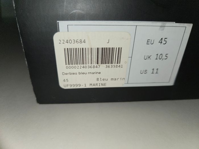 Chaussure derbie bleu uomo design neuve - photo numéro 9