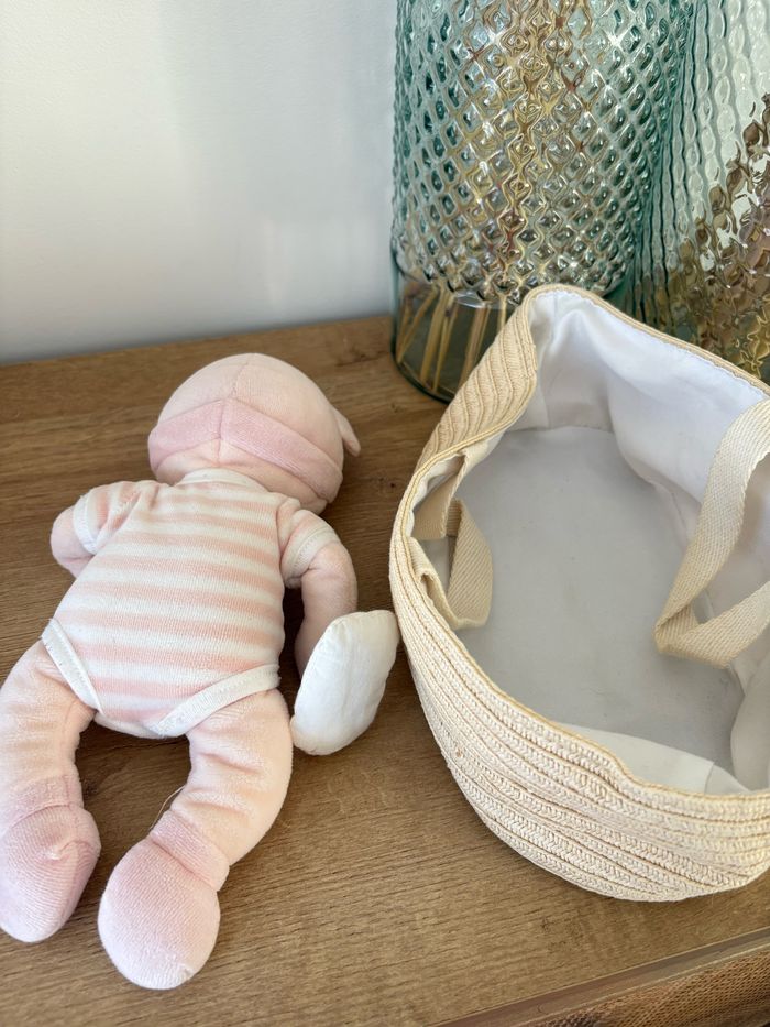 Poupon bébé couffin rose - photo numéro 4