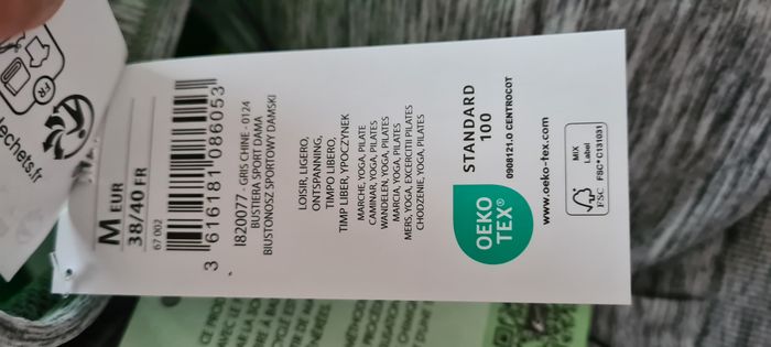 Brassière sport gris chiné - M - Tex Sport - photo numéro 8