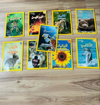 Lot de 9 livres pour enfants Apprentissage de l’Arabe Arc Édition National Geographic