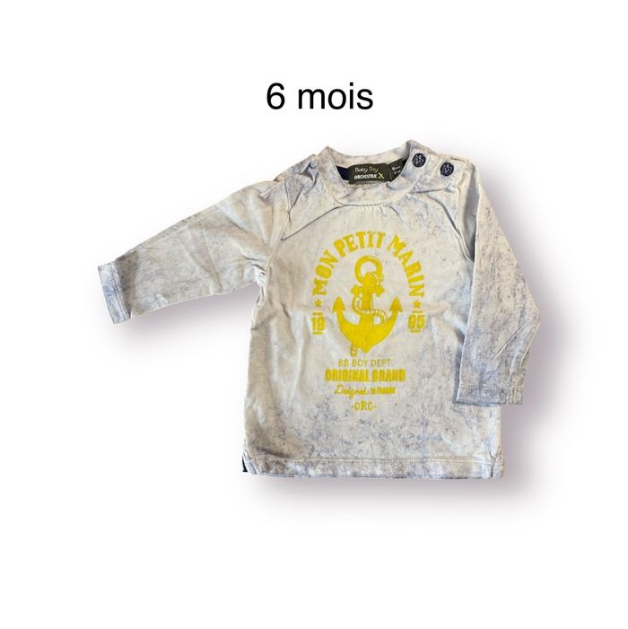 Orchestra T-shirt bleu manches longues Taille 6 mois