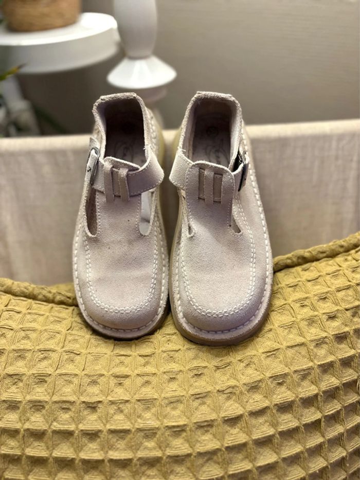 Chaussure Cable 100% cuir - crème/gris clair - pointure 35 - photo numéro 2