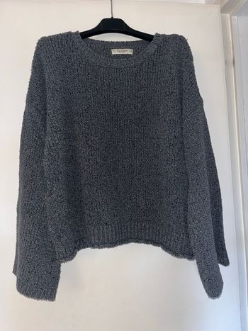 Pull gris en maille Pull&Bear taille L