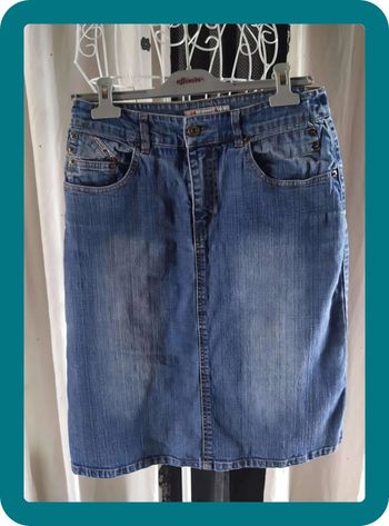 Jupe droite en jean