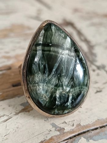 Vintage | Bague en argent et Seraphinite