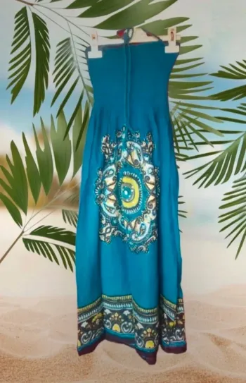 Robe longue d'été sans bretelles